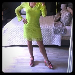 Neon green Laundry dress