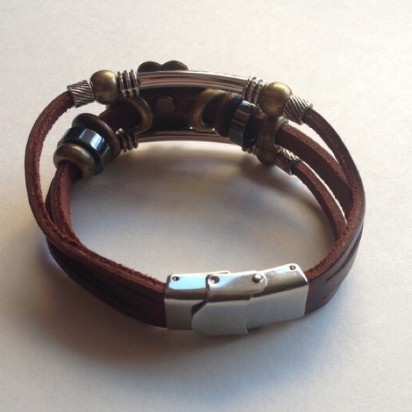 LAST ONE 3/$25 Boho Chic Floral Black Bracelet - Picture 2 of 3