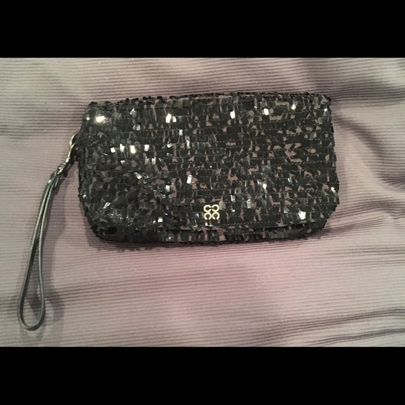 Coach black sequined wristlet - Picture 2 of 4