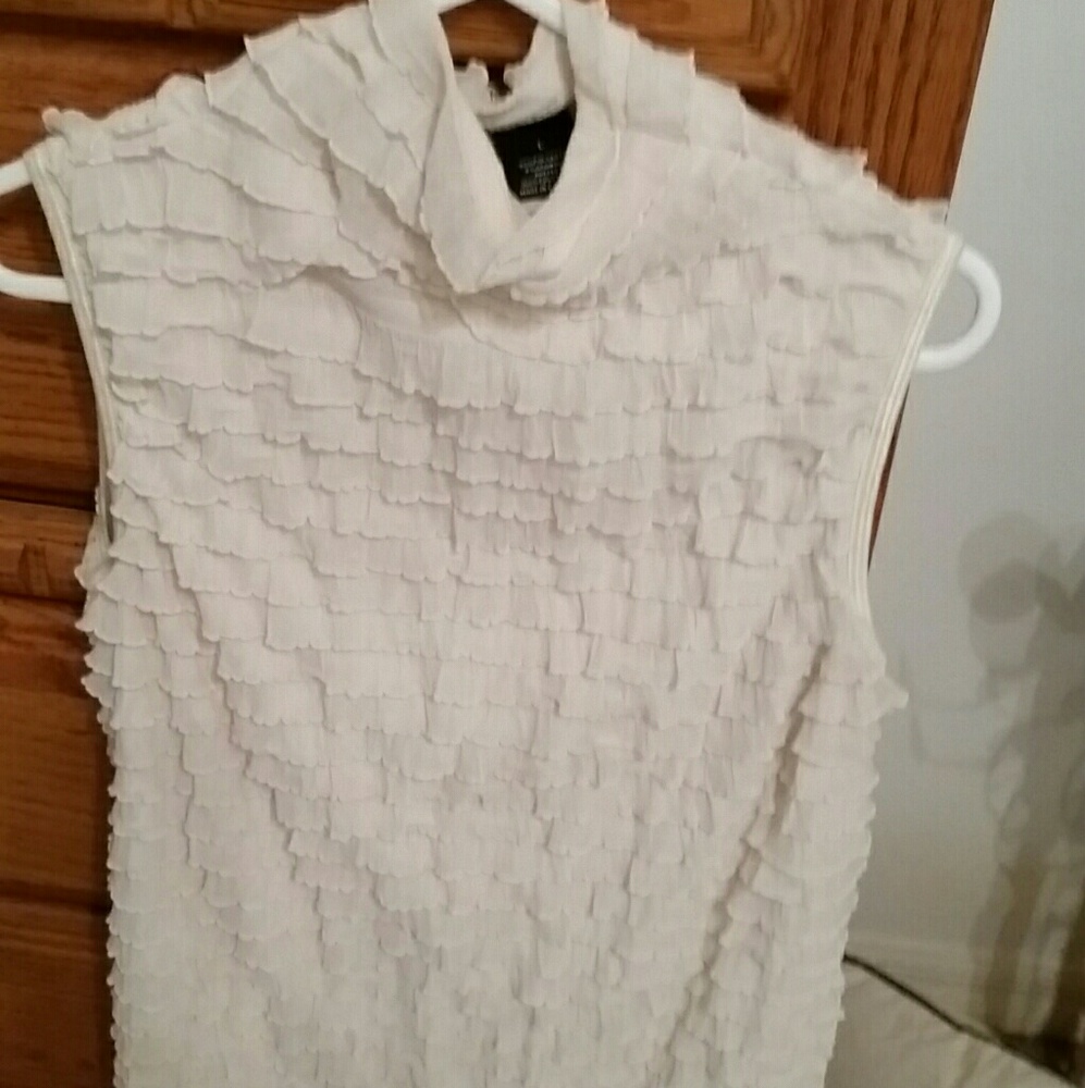 Layers light weight high neck sleeveless top
