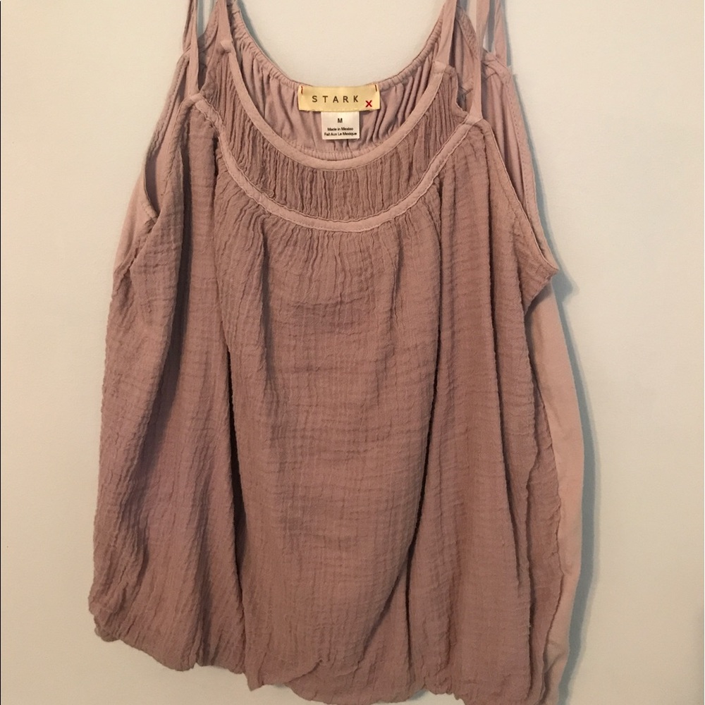 Stark purple Gauze top