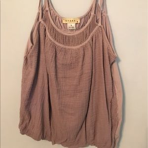 Stark purple Gauze top