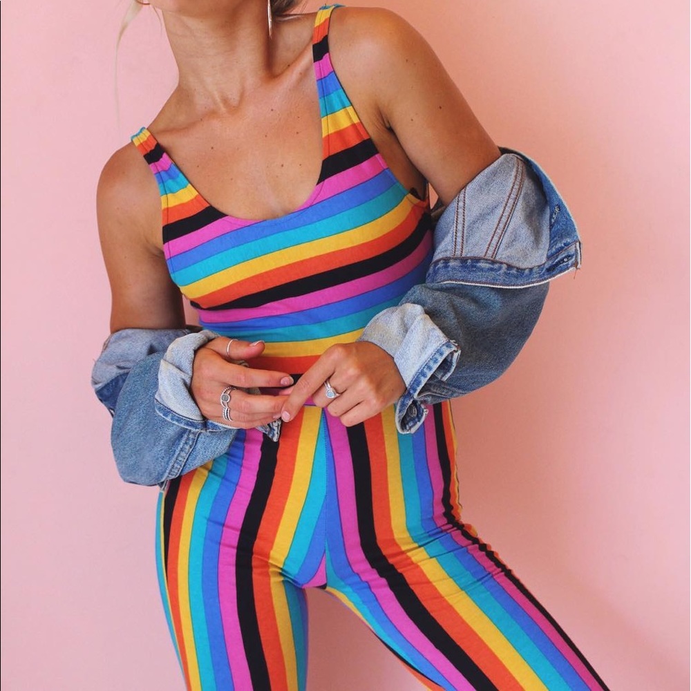 Motel Rocks rainbow unitard
