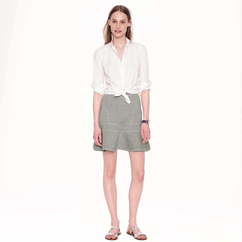 NWT jcrew surf skirt gray flare XXS