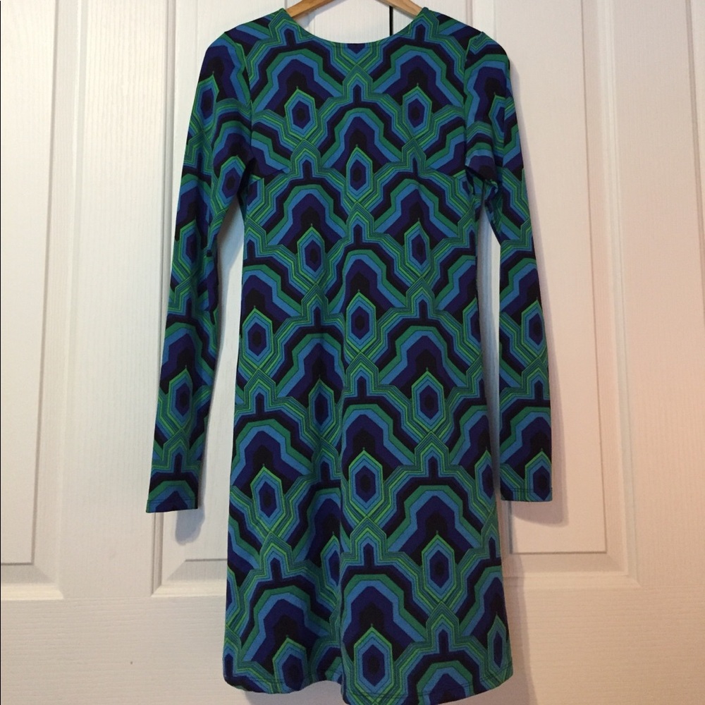 Geometric Long-Sleeved Dress