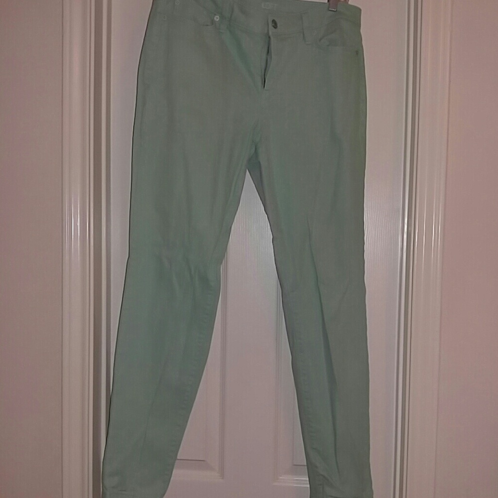 Loft seafoam green sz 12 modern skinny jean