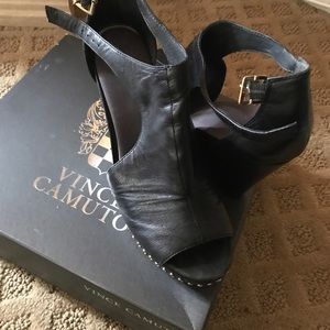 Vince Camuto Black wedges in a size 10