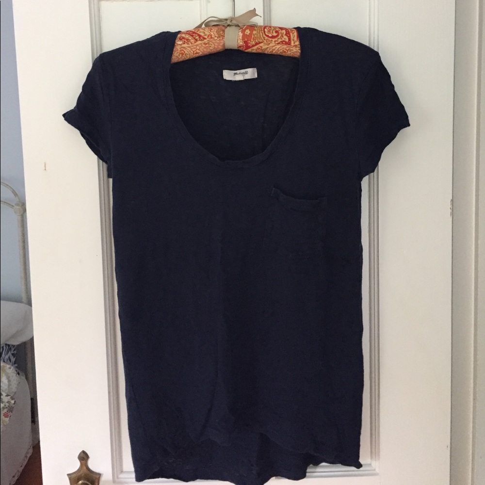 Madewell navy pocket front tee