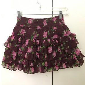 Abercrombie SAMANTHA Womens X-SMALL Ruffle Skirt