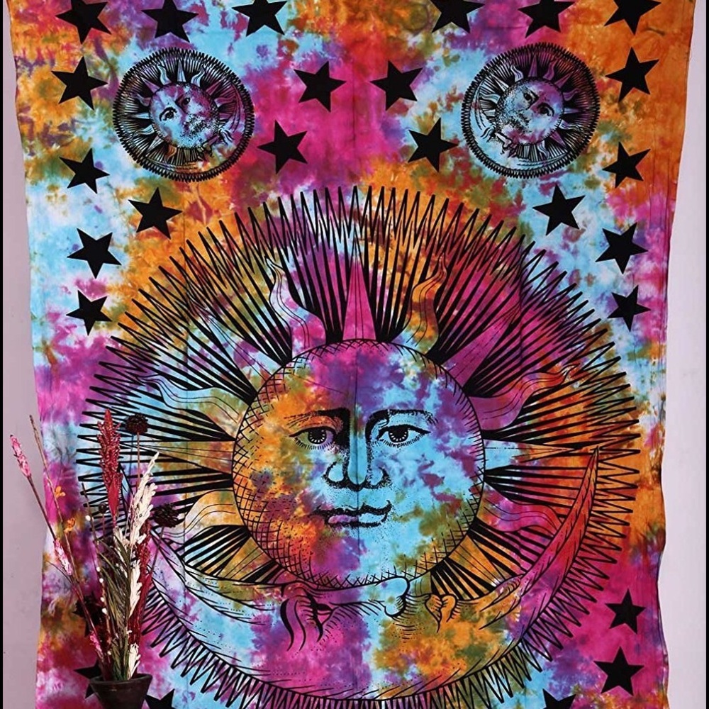 Rainbow and Sun Tapestry