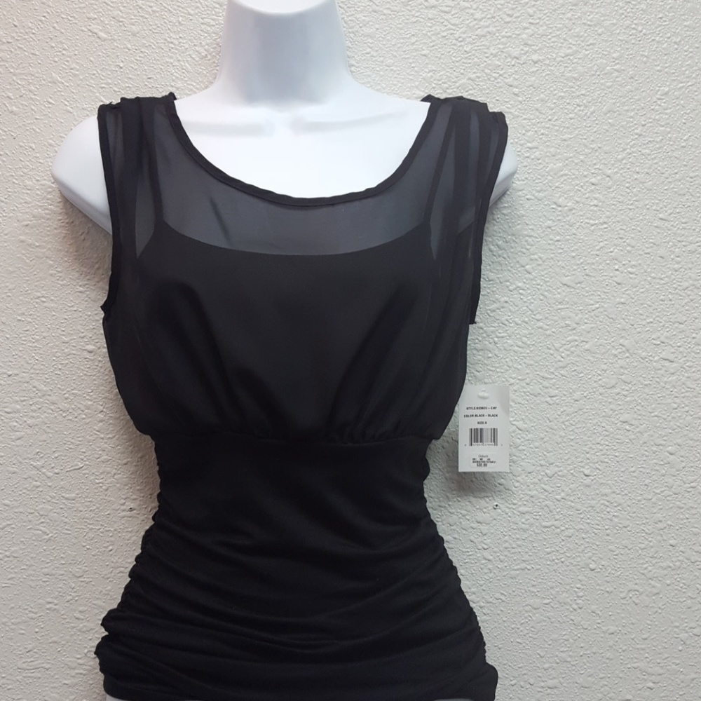 Black sleeveless shirt