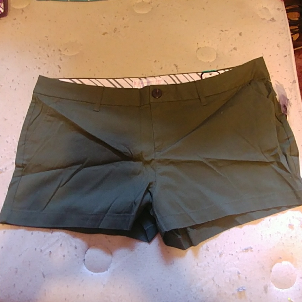 Army green shorts