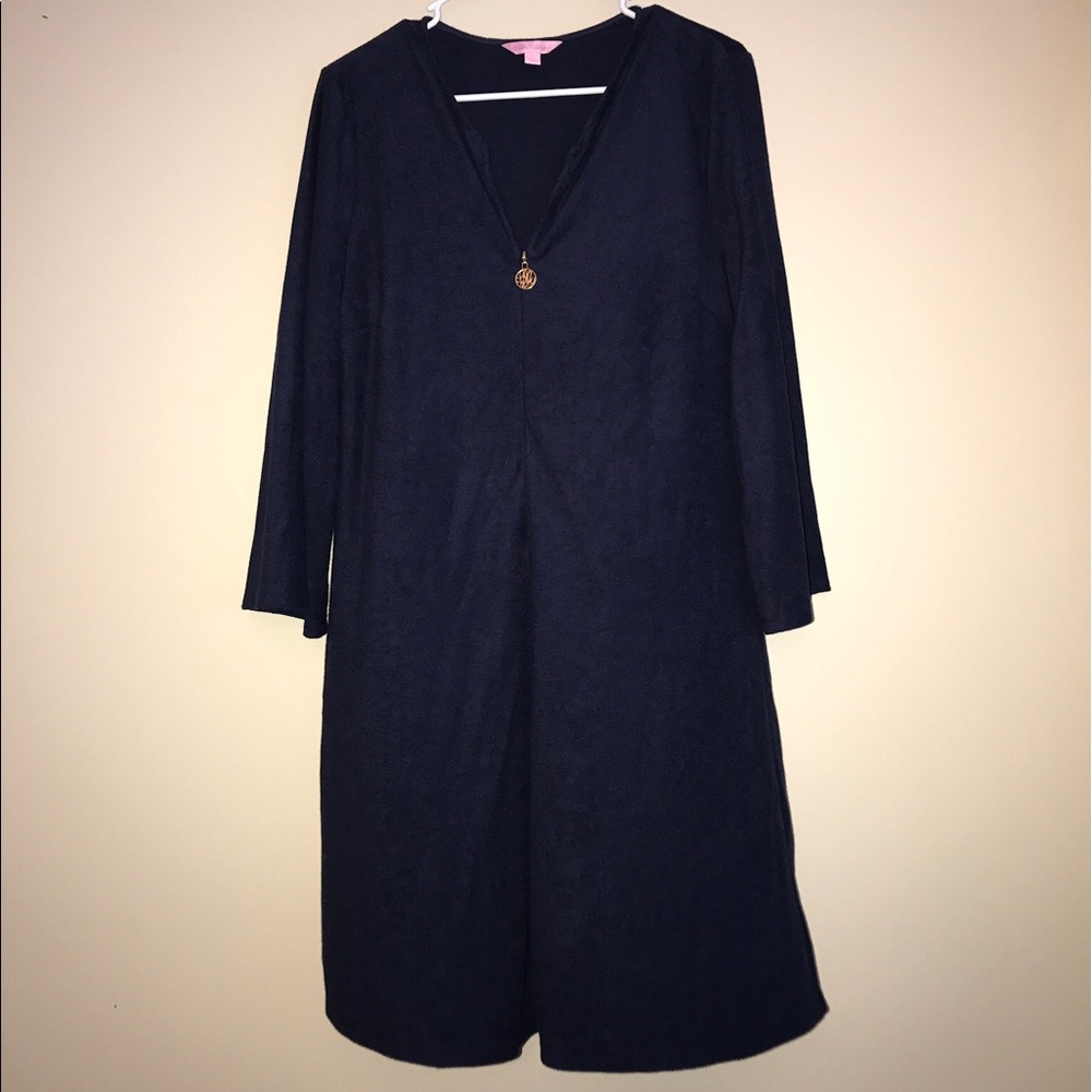 Lilly Pulitzer Dress- terry cloth/navy