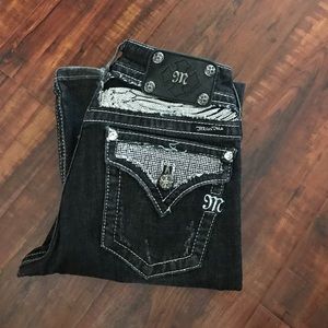 Black Denim Miss Me Jeans