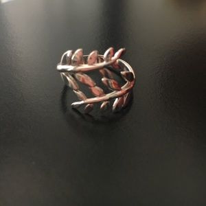 Olive branch wrapped ring