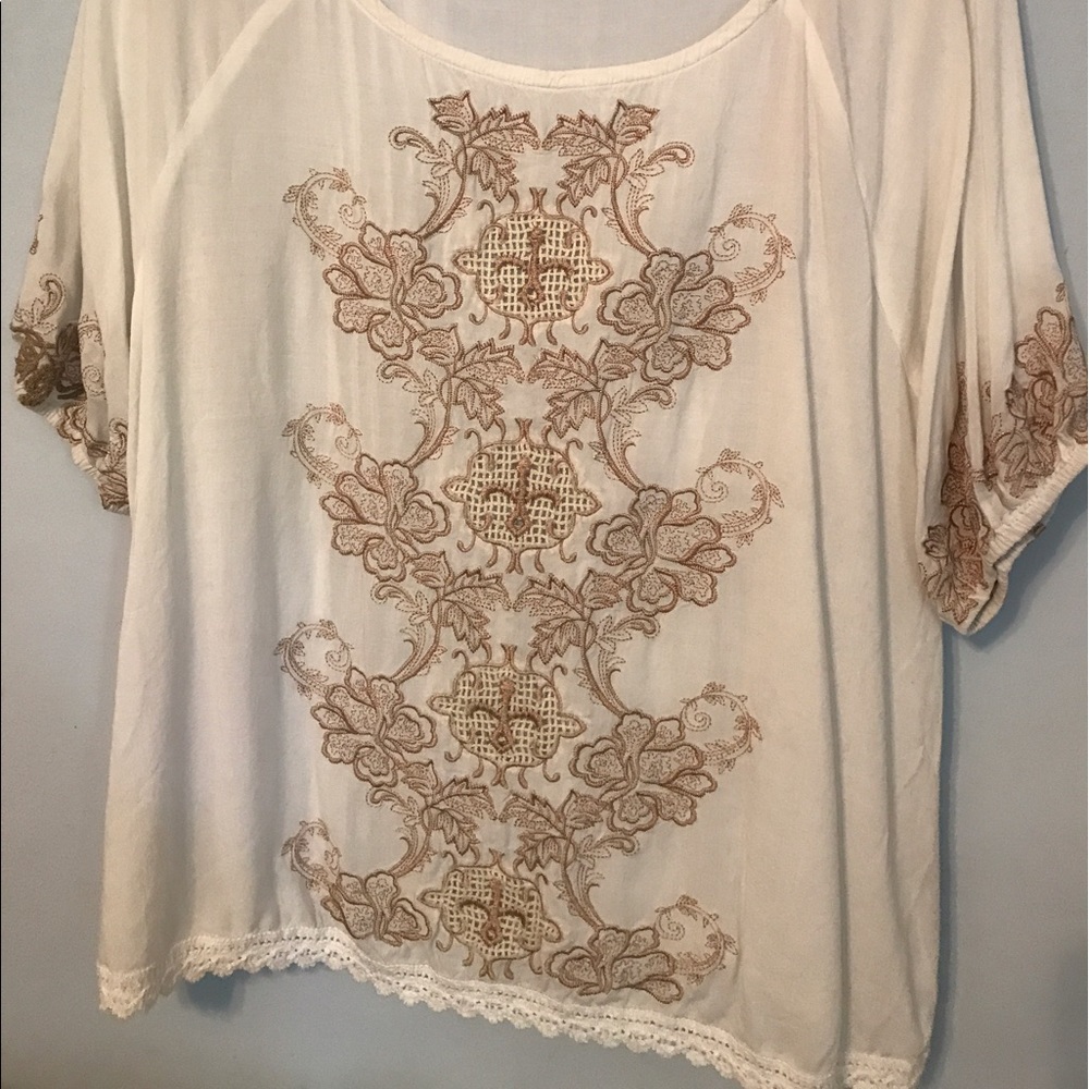 White patterned blouse
