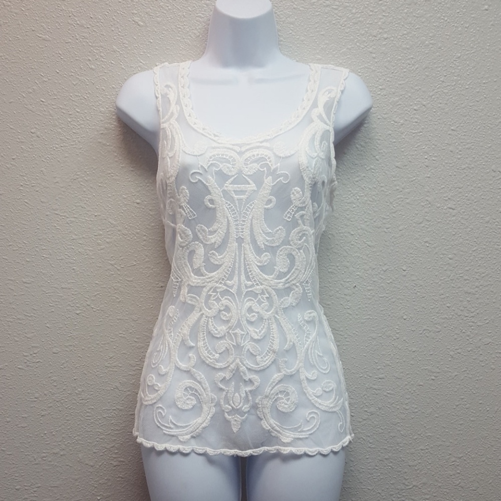 White lace camisole
