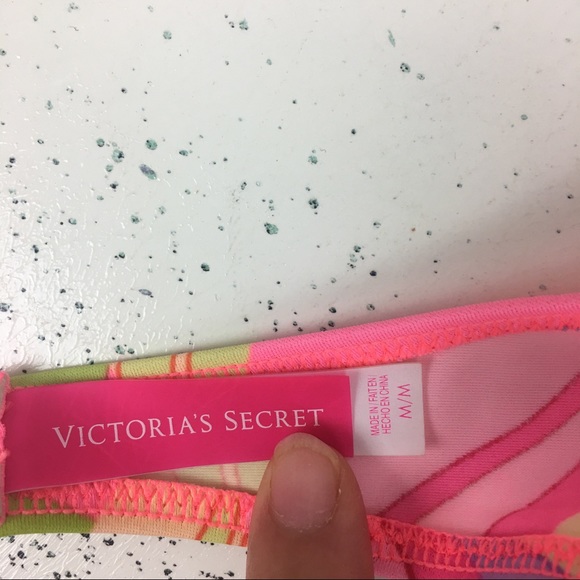 VICTORIA'S SECRET Bikini Top Floral Swim Pink Sz M - Picture 5 of 5