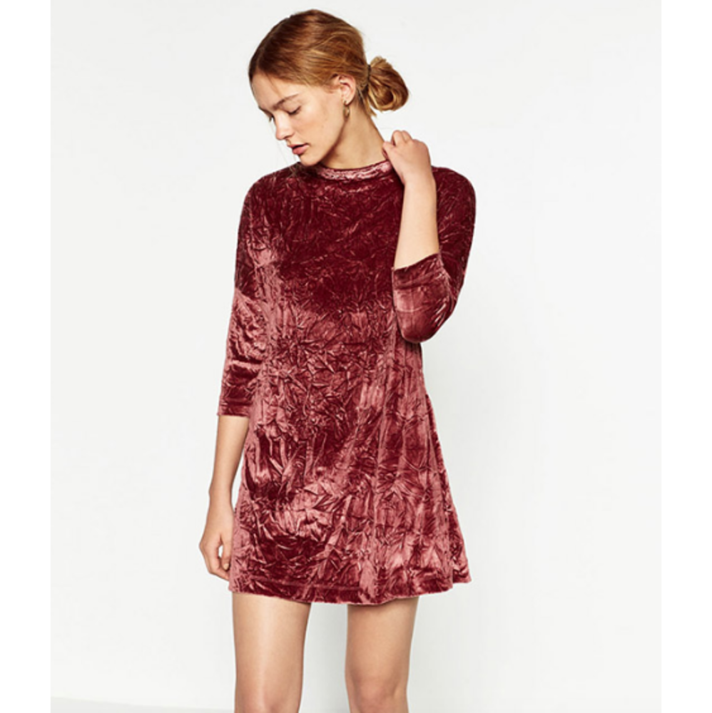Host Pick! Zara Crushed Velvet Dress