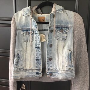 American Eagle Jean Jacket Hoodie
