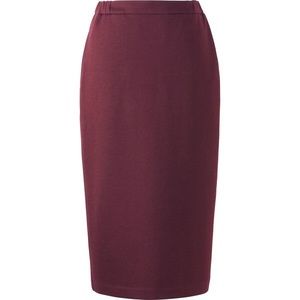 NWT uniqlo wool blended pencil skirt wine xs