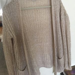 tilly's oatmeal colored cardigan size xs