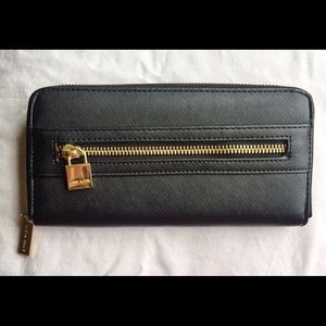 Anne Klein Clutch - Black Leather