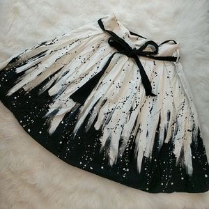 Moving Sale - Watercolor Pleated Midi Skirt