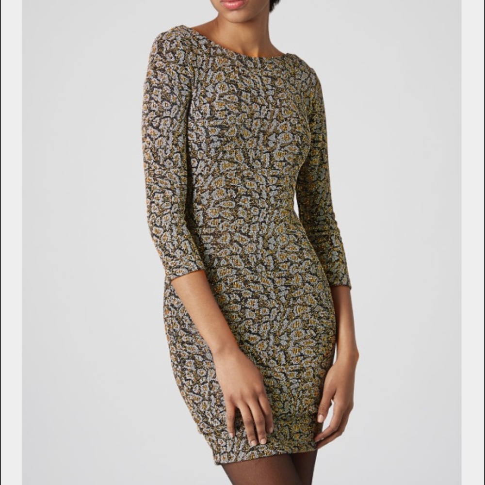 Topshop glitter bodycon dress