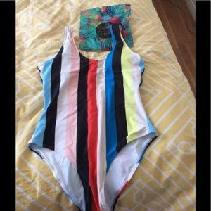 Striped Cupshe one-piece