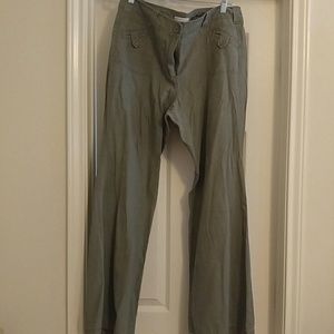 Army green new York and co linen pants