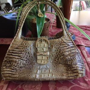 Brahmin Satchel light Brown Double Handle Handbag