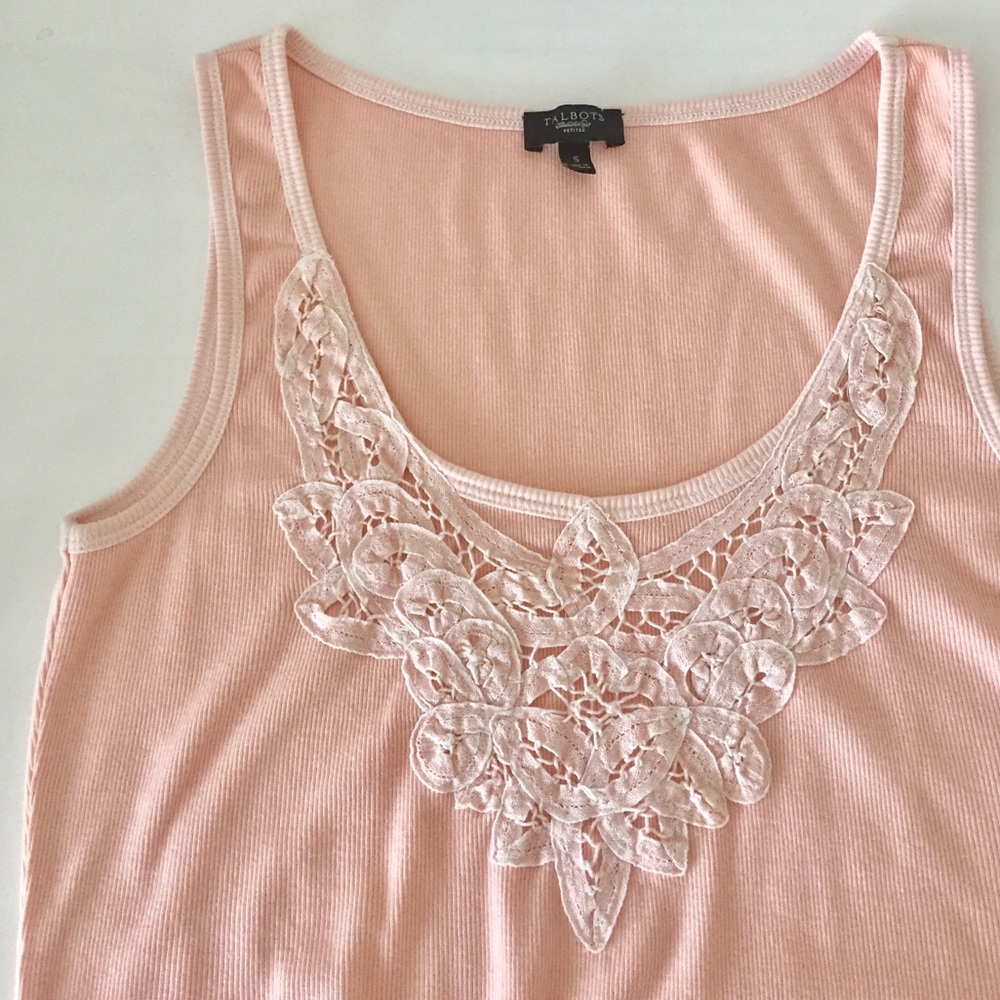 Talbots - Embroidered Front Peach Camisole