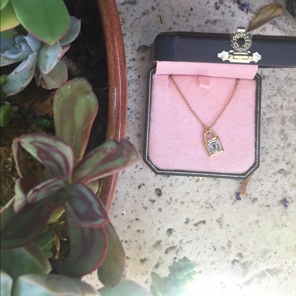 Juicy Couture Gold Lock Necklace