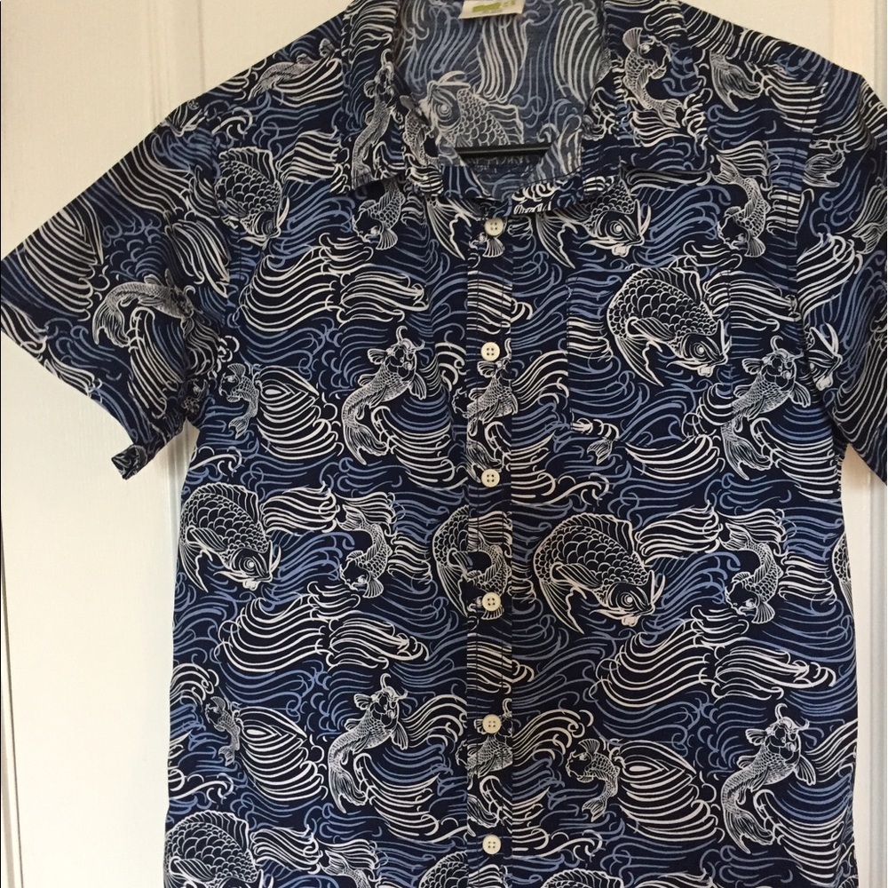 Crazy8 Boys Koi Fish Button Up Shirt