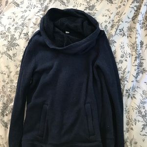 Blue Cowl Neck Sweater