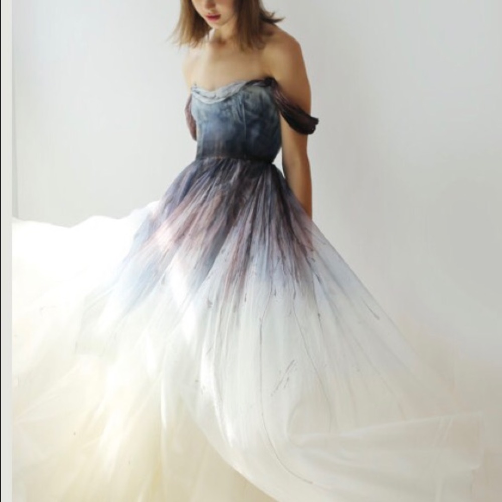 Wanted: Leanne Marshall Hand-Painted Organza Gown
