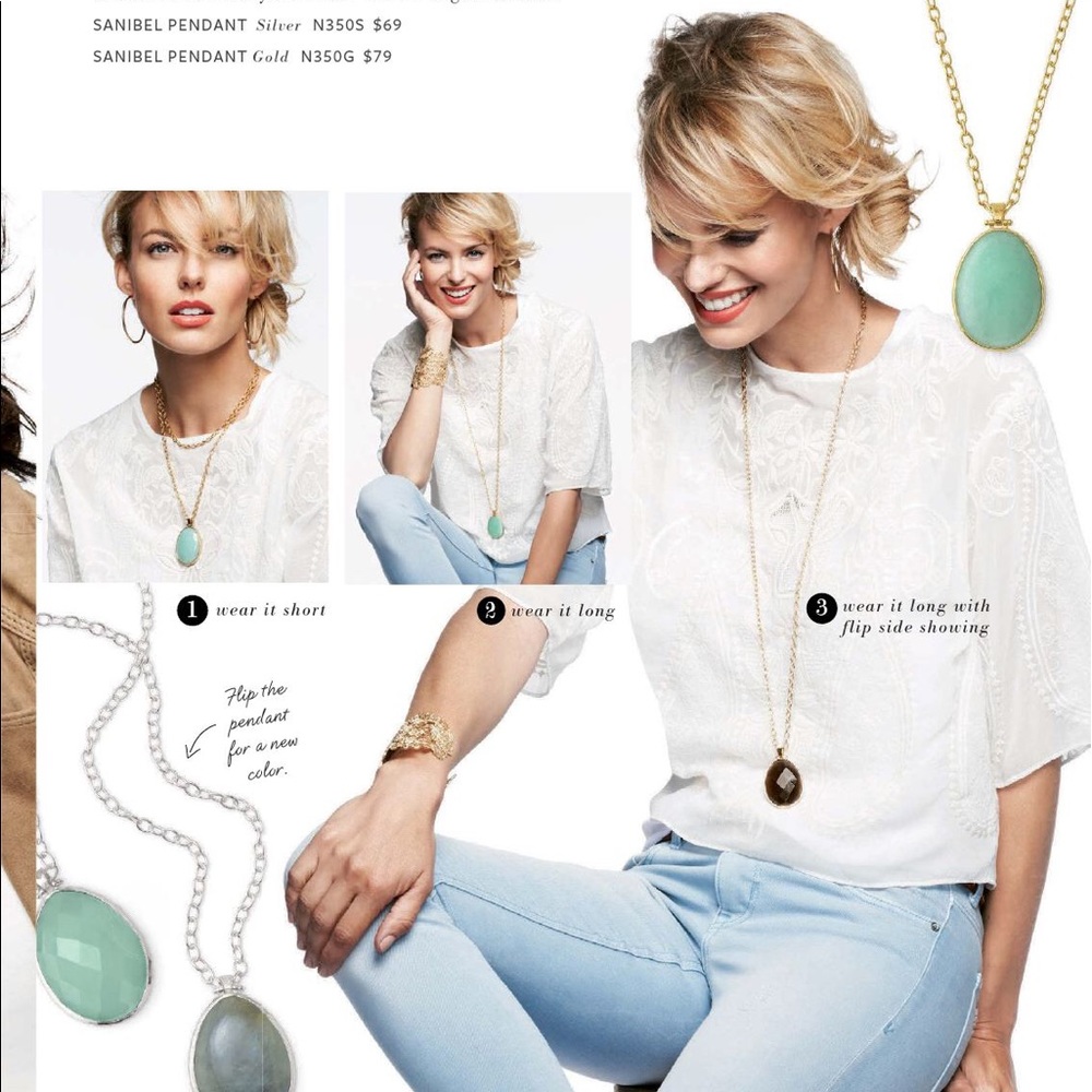 Stella & Dot Sanibel Pendant (silver)