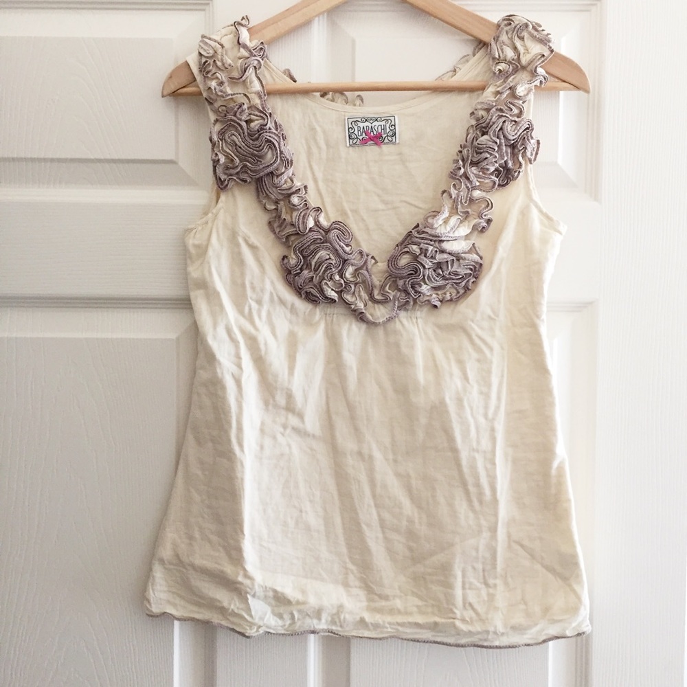 Anthropologie ruffled top