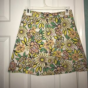 Floral button up skirt