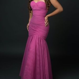 Magenta mermaid dress