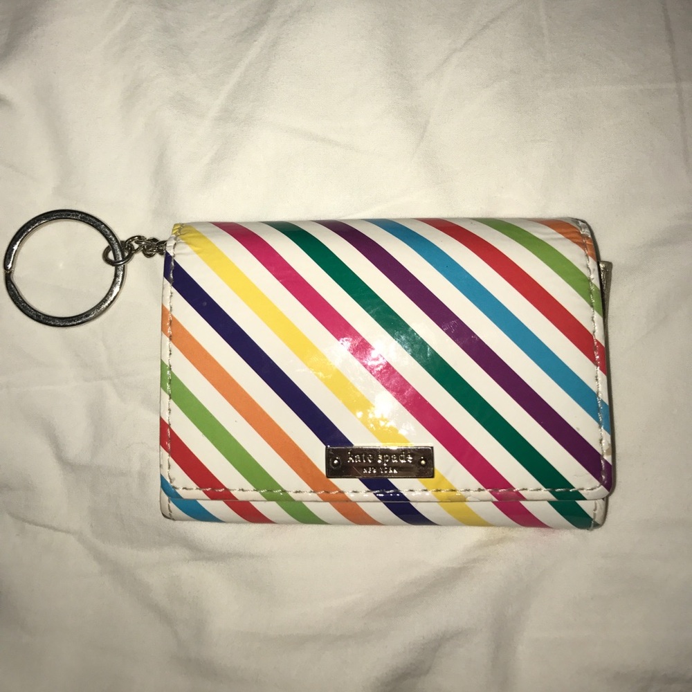 Kate Spade rainbow striped wallet