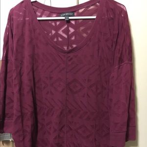 3/4 sleeve burnout tee