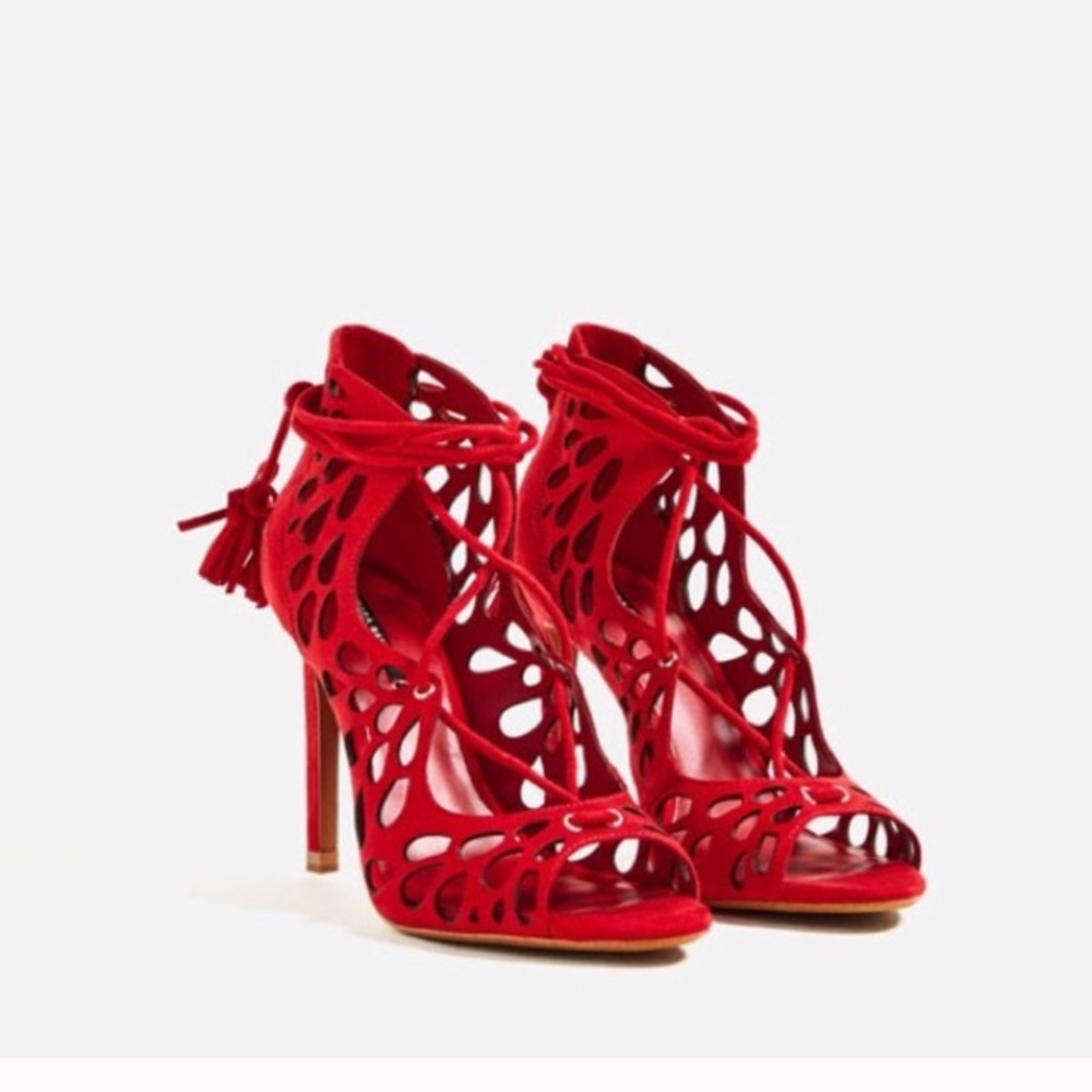 Zara lace up heels