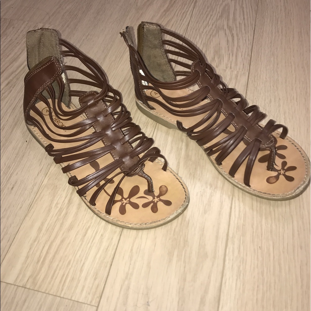 brown sandals