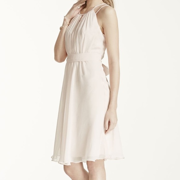 David's Bridal Coral Bridesmaids Dress - Picture 4 of 4