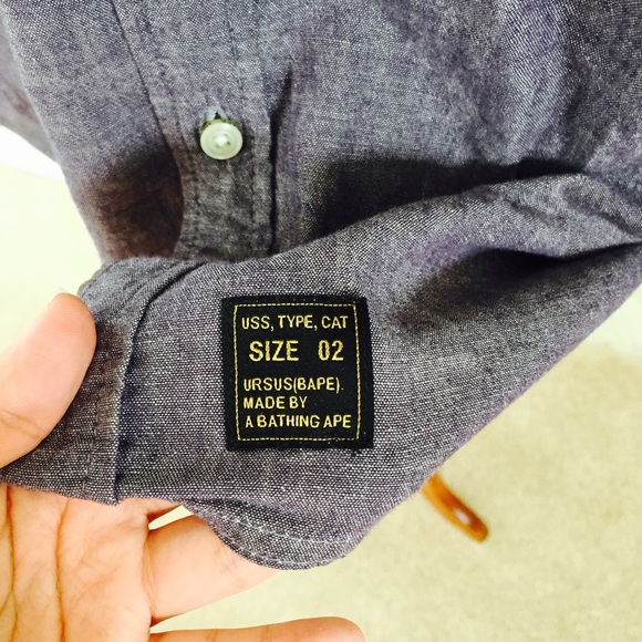 Chambray bape button down - Picture 4 of 7