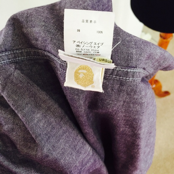 Chambray bape button down - Picture 6 of 7