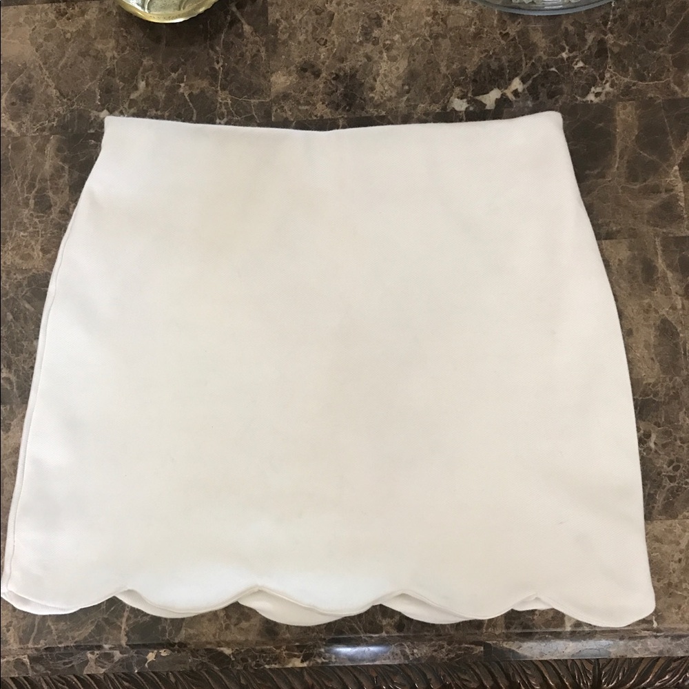 Scalloped Mini Skirt