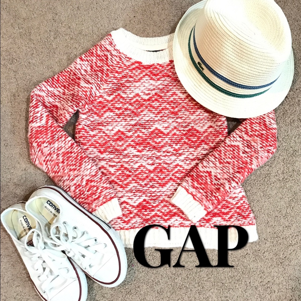 Red/White Gap Sweater 6-7yo